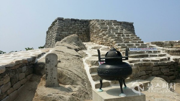 마니산 참성단의 모습