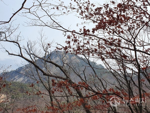 북한산 인수봉에서 바라본 영봉