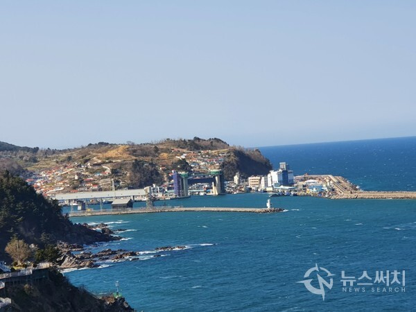 한재 고개 정상에서 바라본 삼척항