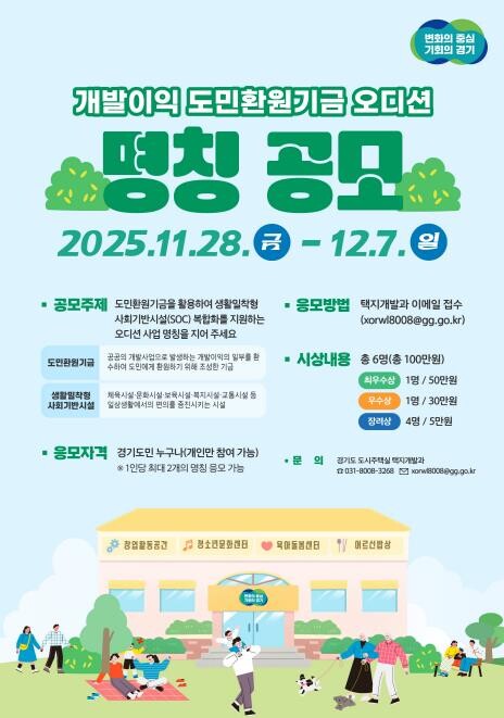 경기도, 도민환원기금 활용 문화·체육...