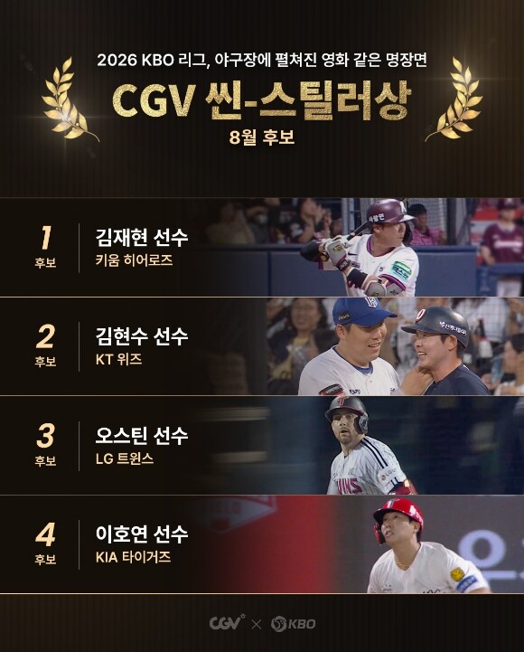 ‘월간 CGV 씬-스틸러상’ 8월 수...